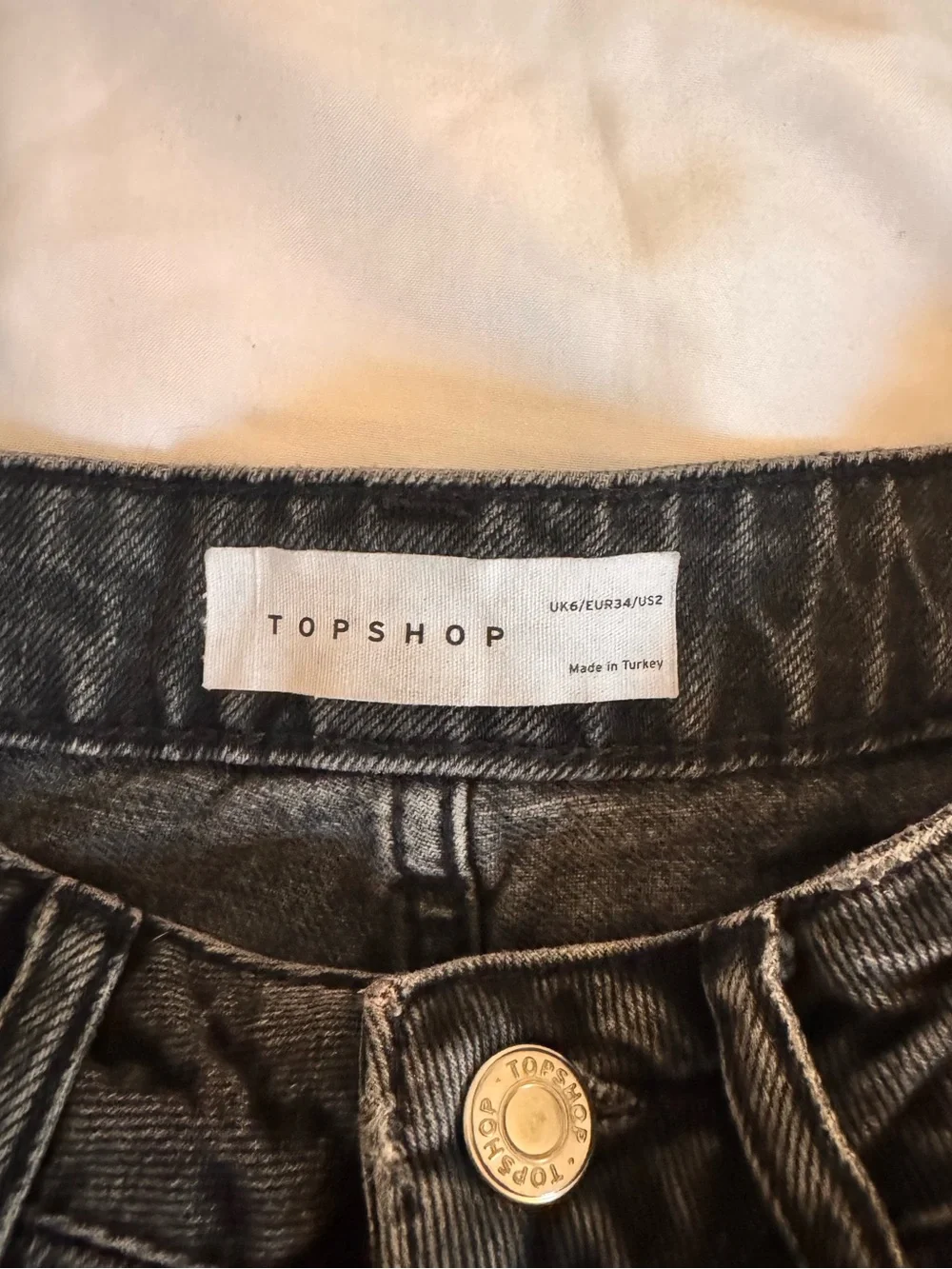 Topshop Distressed Denim Shorts